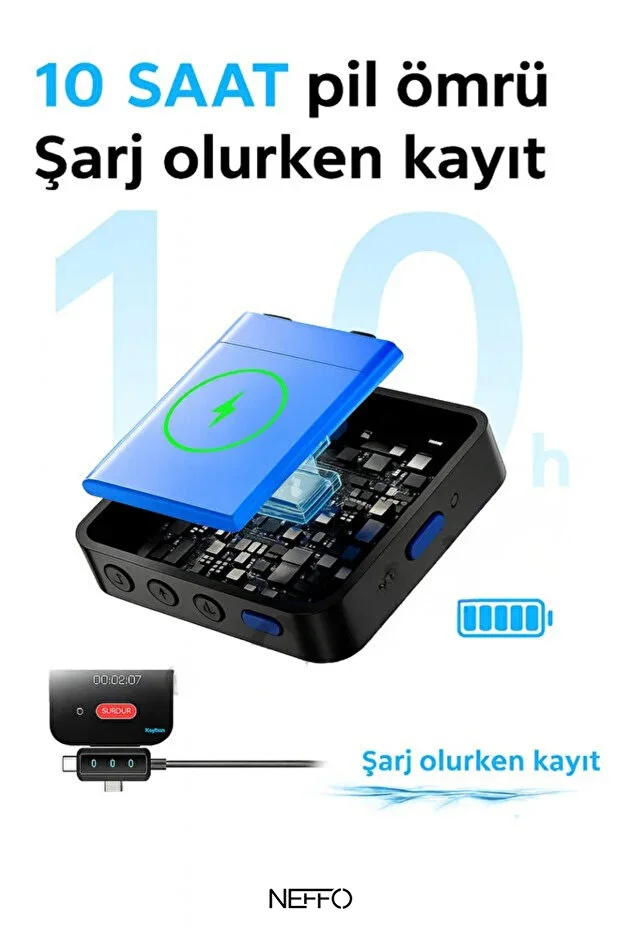  Mikrofonlu Kablosuz Yaka Mikrofonu | Tüylü Rüzgar Önleyici | 20 m Menzil | iOS Android Uyumlu